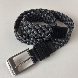 Under Armour Stretch Golf Belt Grey Black Braided Stretch Style 1267067 49" long